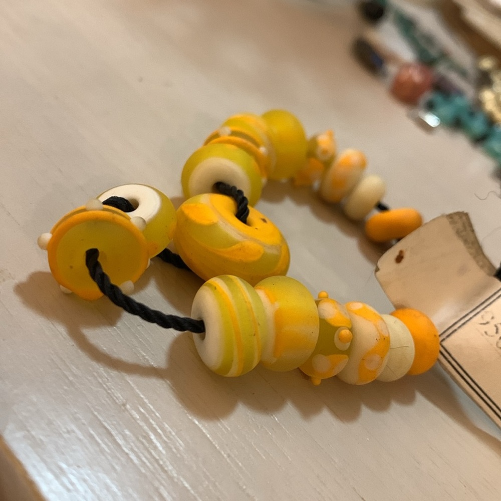 Handmade glass lampwork beads